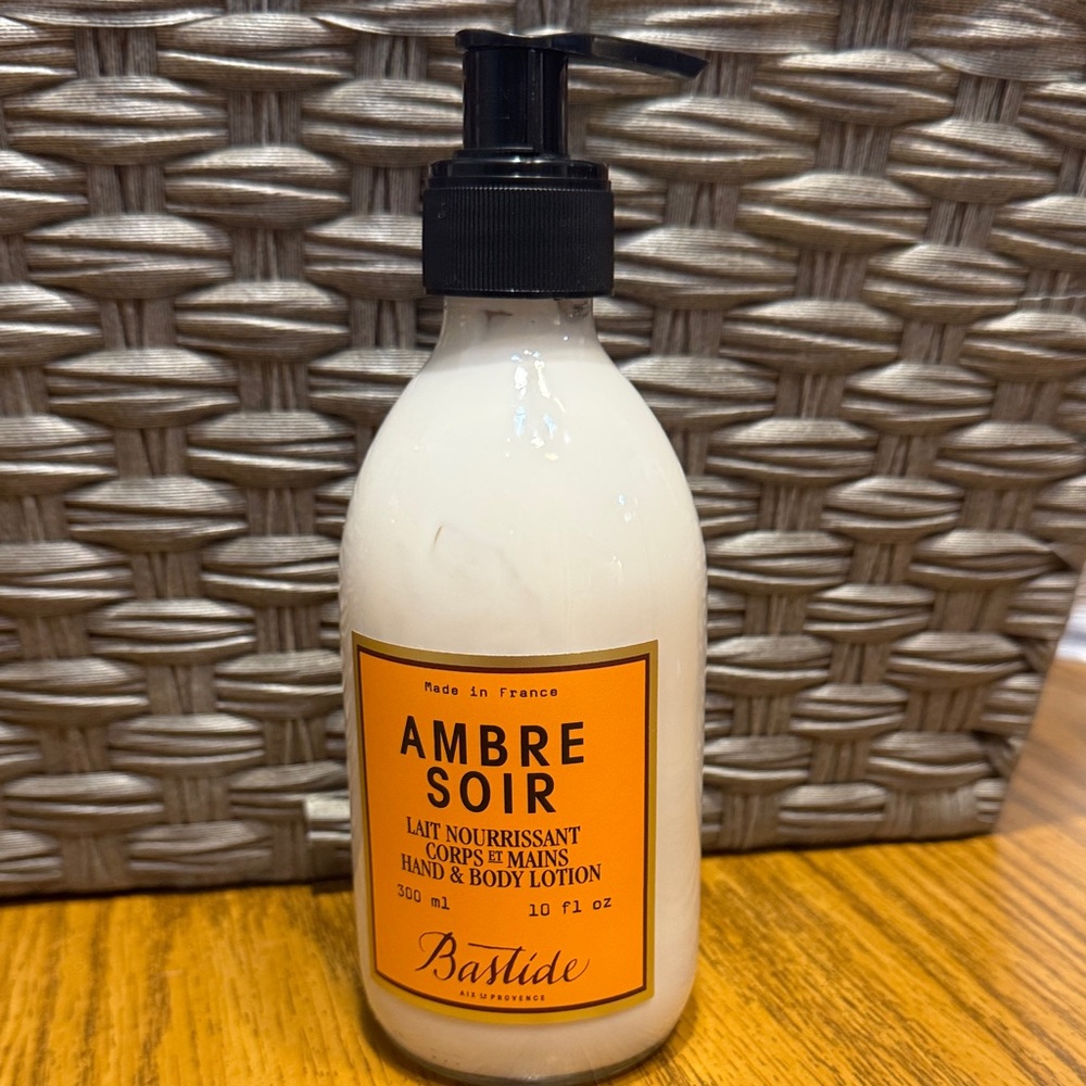 Bastide Brand- Ambre Soir Hand & Body Lotion - 10fl oz, glass bottle